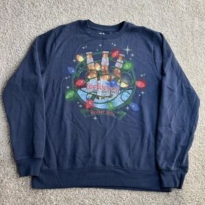 Coors Light Sweatshirt Mens Medium Blue Fleece Pullover Beer Holiday Graphic